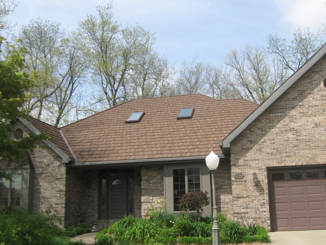 Brown Metal Shake on Brick Home — cover photo